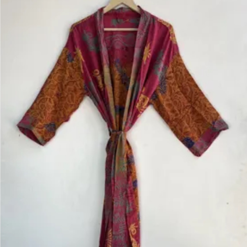 100% silk Kimono Robe Duster